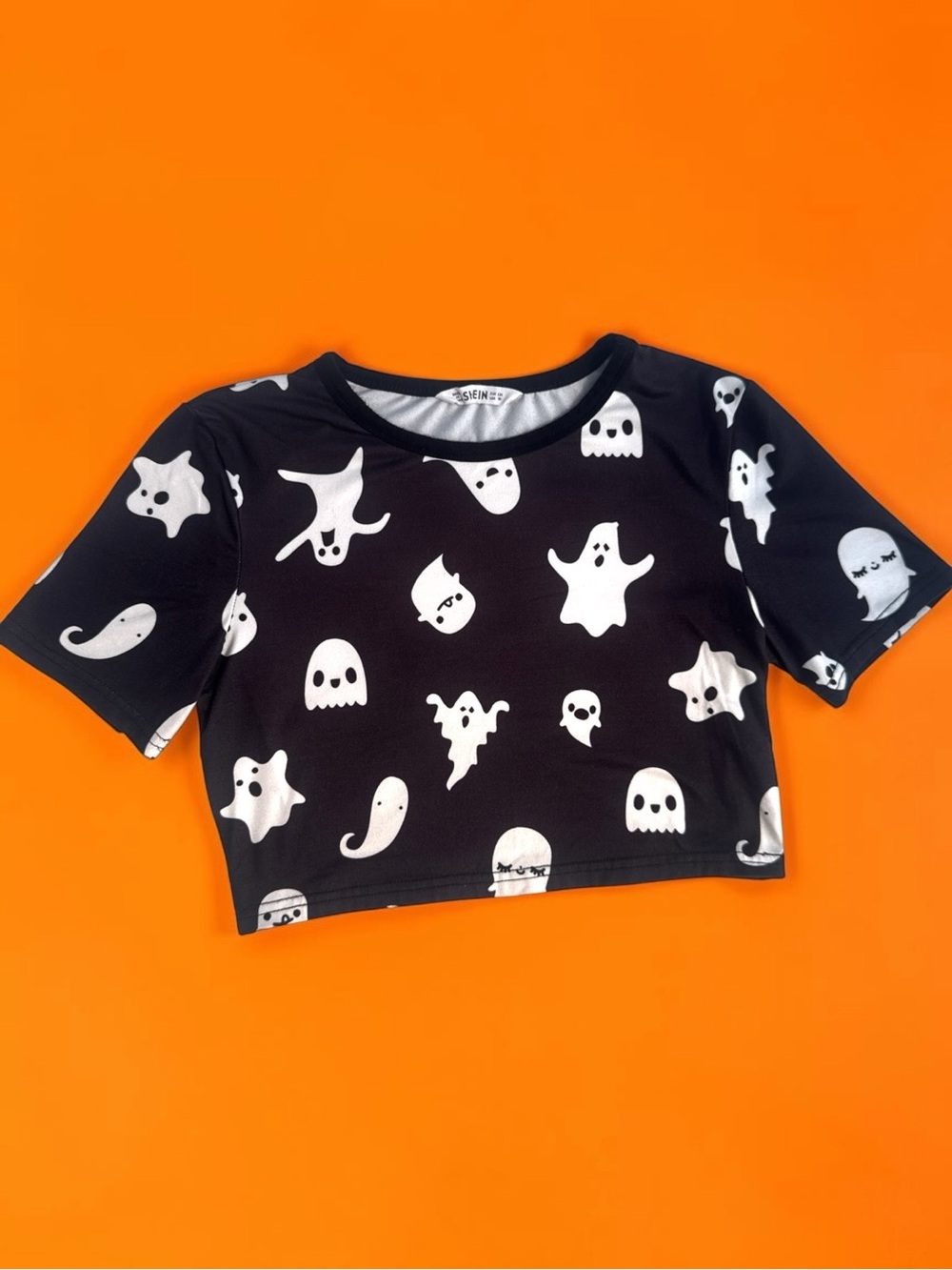 Spooky Ghost Halloween Crop Top